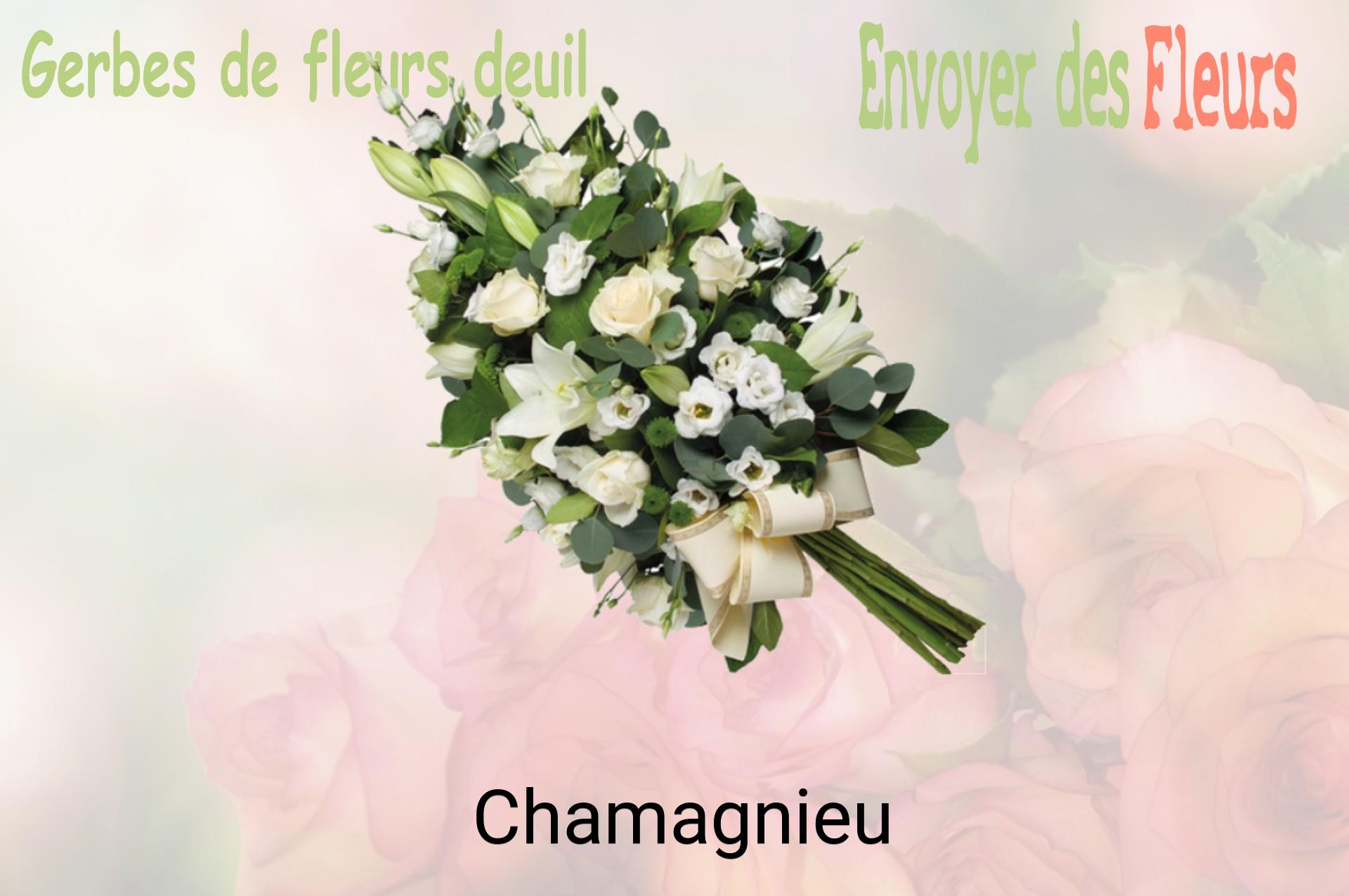Gerbe de fleurs de deuil livrée à Chamagnieu